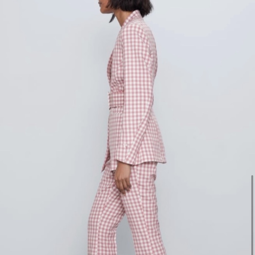 NWT ZARA gingham blazer - Picture 4 of 11